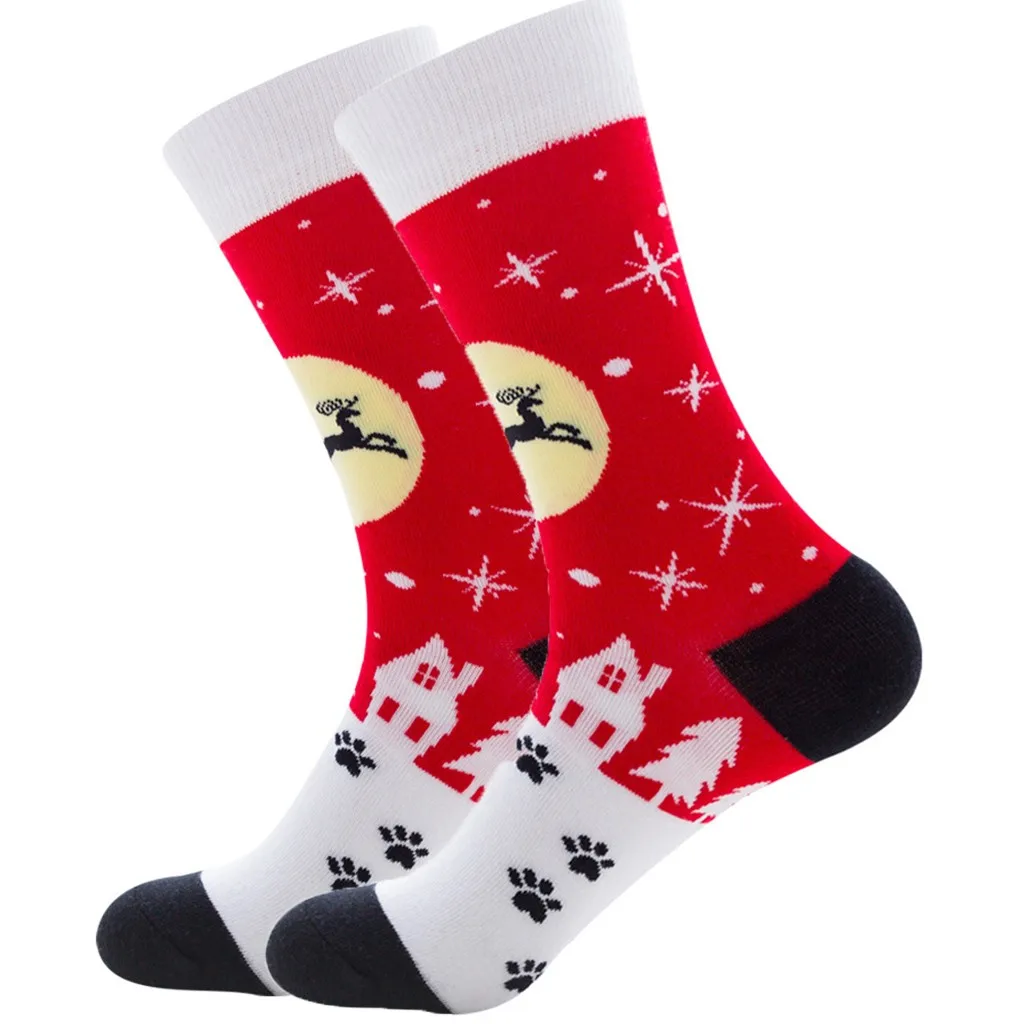 

Ladies Christmas Socks Ladies winter socks Warm sock 3D Cartoon Snowman Women Christmas Print 3D Socks W1119
