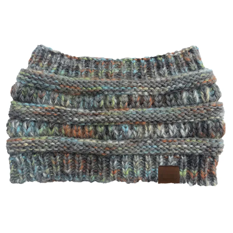 light gray with tag Флисовая Повязка, вязаная крючком повязка, тюрбан, Зимняя Теплая повязка для ушей, эластичная резинка для волос, Женский хвостик, шапочка - Цвет: light gray with tag