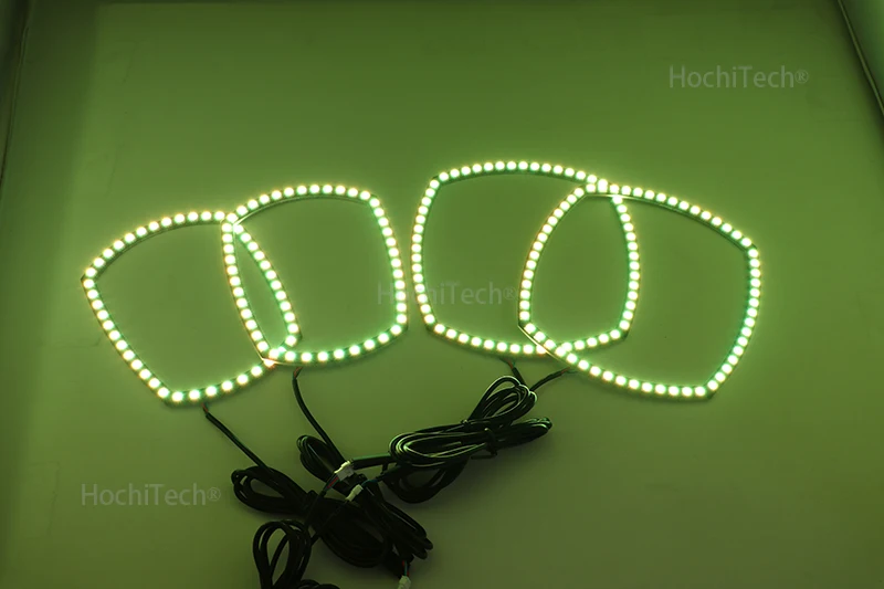 for Dodge Charger SXT Plus 2011 2012 2013 RGB LED Angel Eyes Multi-color with Halo Ring Remote Control Headlight