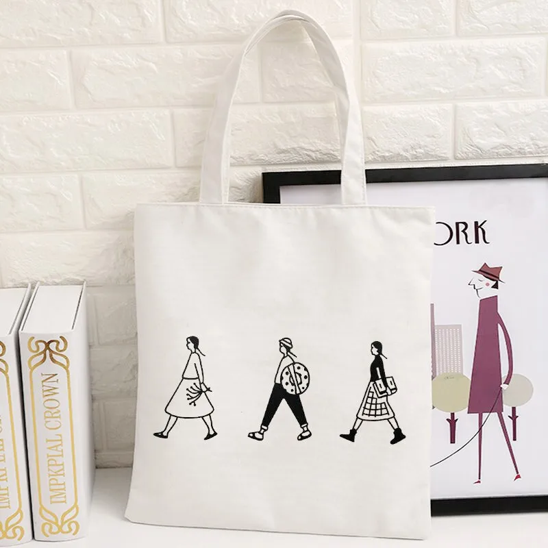 

South Korea Simple Lettered Origional Hipster Canvas Bag WOMEN'S Bag Literature And Art Environmentally Friendly Shopping Bag Sh