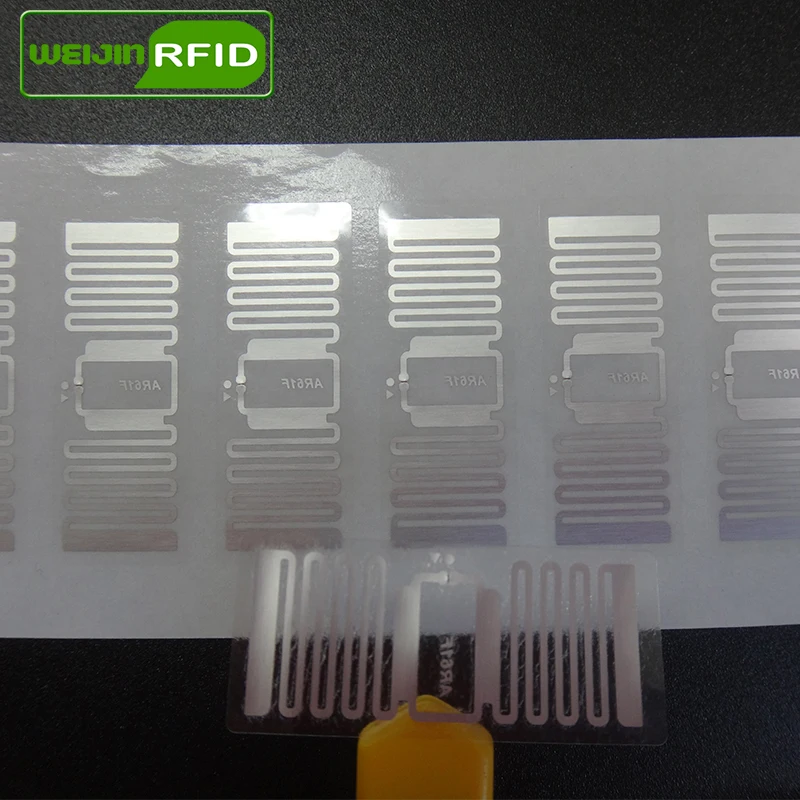 Метка Диапазона UHF RFID impinj MonzaR6 AR61F Сухой инкрустация 915 МГц 900 МГц 868 МГц 860-960 МГц EPCC1G2 6C смарт-карты пассивных rfid-тегов этикетки