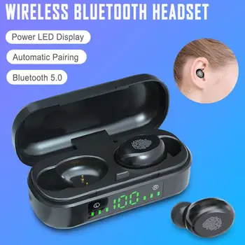 

TWS bluetooth 5.0 Earphone Wireless Waterproof Mini Stereo Headphones Earbud with charging case for iPhone Samsung Xiaomi Huawei