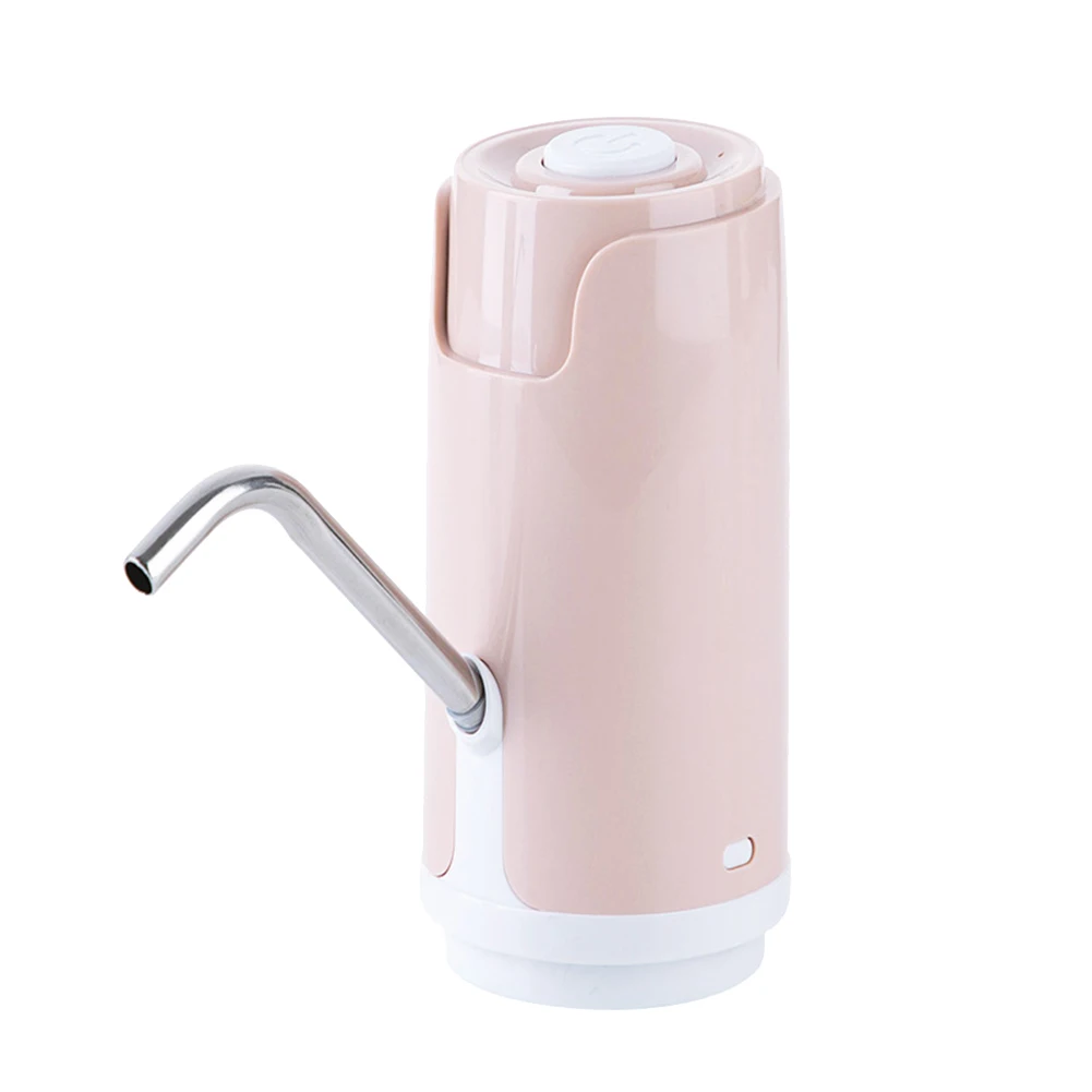 Съемный Электрический насос для бутылки воды USB Перезаряжаемый автоматический дозатор питьевой воды домашний офис Ручной пресс водяные насосы - Цвет: Pink