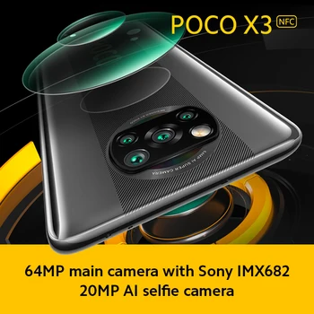 POCO X3 NFC Global Version Snapdragon 732G Xiaomi Smartphone 64MP Camera 5160mAh 33W Charge