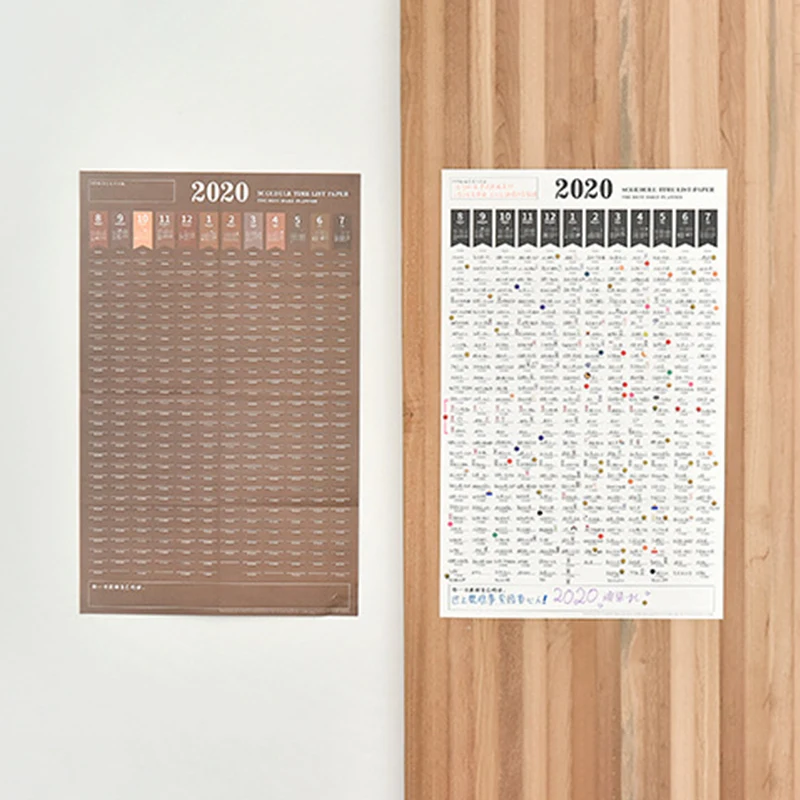 1 шт., на, 365 дней, настенный бумажный календарь, ежедневник, заметки, очень большой, для учебы, чтобы сделать список школьных принадлежностей