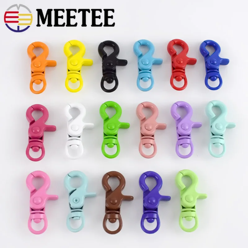 Meetee 5/10 шт. 20x43 мм Цвет роспись брелок пряжкой Омар Lock "сделай сам" для украшения AP610