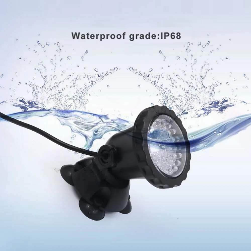 Conduziu a Lâmpada de Luz Ip68 à Prova Água Subaquática Spot Light Swiming Piscina Aquário Tanque Peixes Fontes Jardim Holofotes Dip68 12v Rgb 7 Luzes subaquáticas