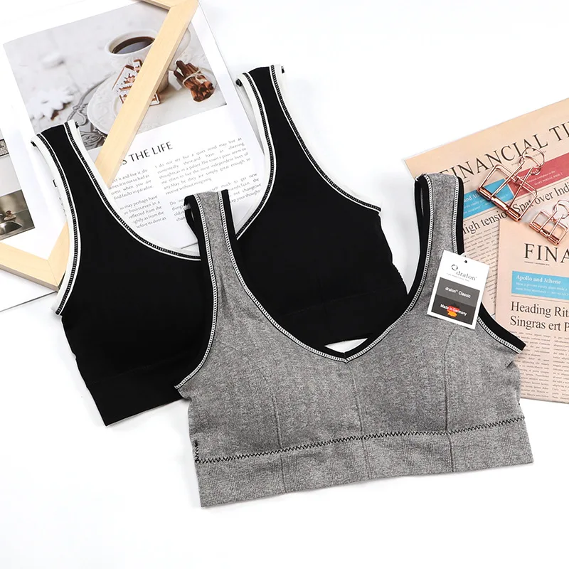 Korean Bra Women's Cotton Underwear Tube Top Bra Sexy Top Women's Sports Girl Soft Tank Up Seamless Solid Color Crop