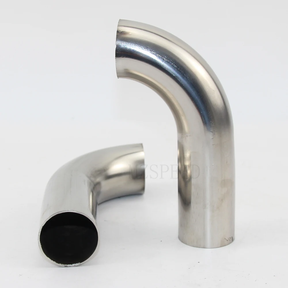 Car Exhaust Pipe Muffler Stainless Steel Elbow 90 Degree Angle Pipe to Reduce Diameter 1PCS