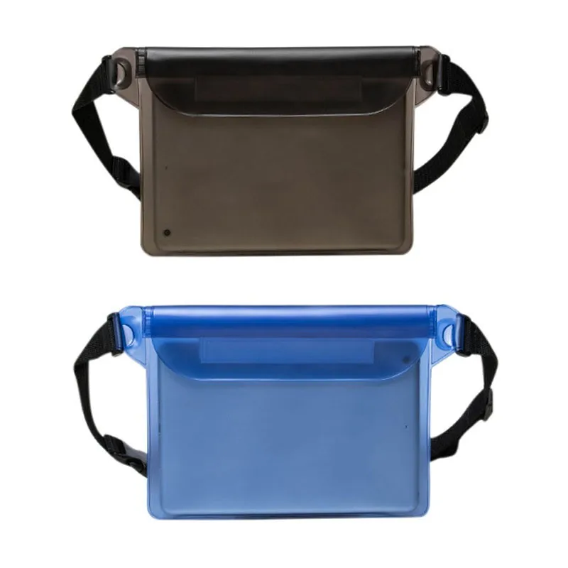 Waterproof Pouch Dry Bag Case With Waist Shoulder Strap Pack Blue and Black Color