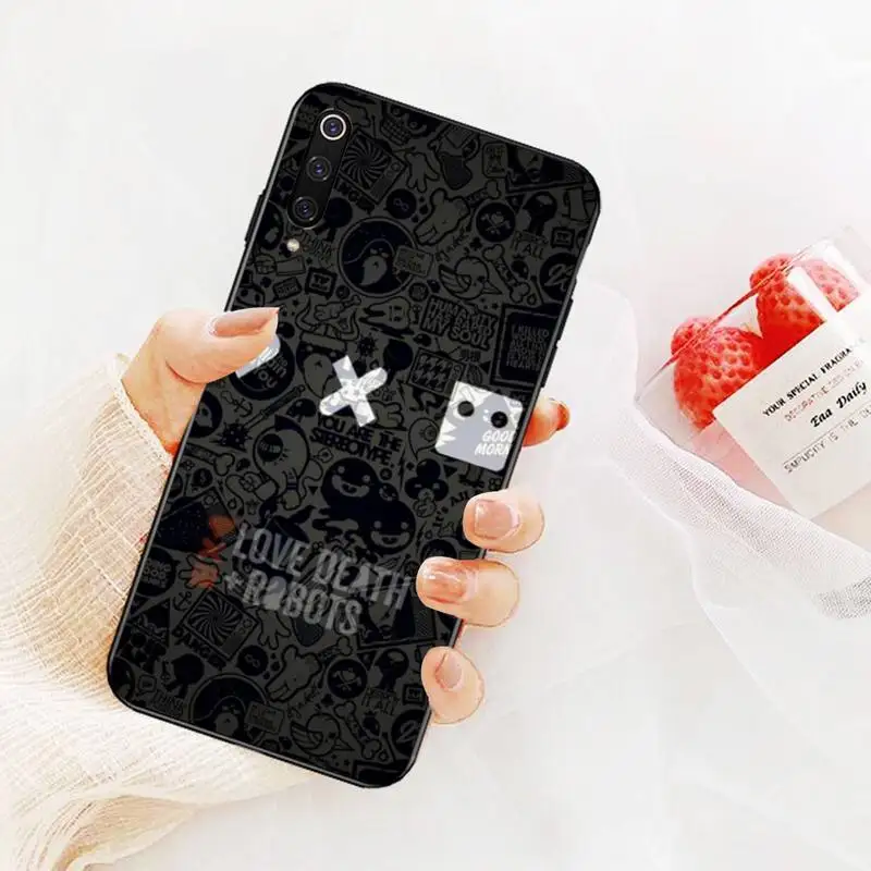 xiaomi leather case case CUTEWANAN Hoạt Hình Tình Yêu, cái Chết & Người Máy Mềm Mại Ốp Lưng Điện Thoại Xiaomi Mi10 10Pro 10 Lite Mi9 9SE 8SE Pocophone F1 Mi8 Lite best phone cases for xiaomi