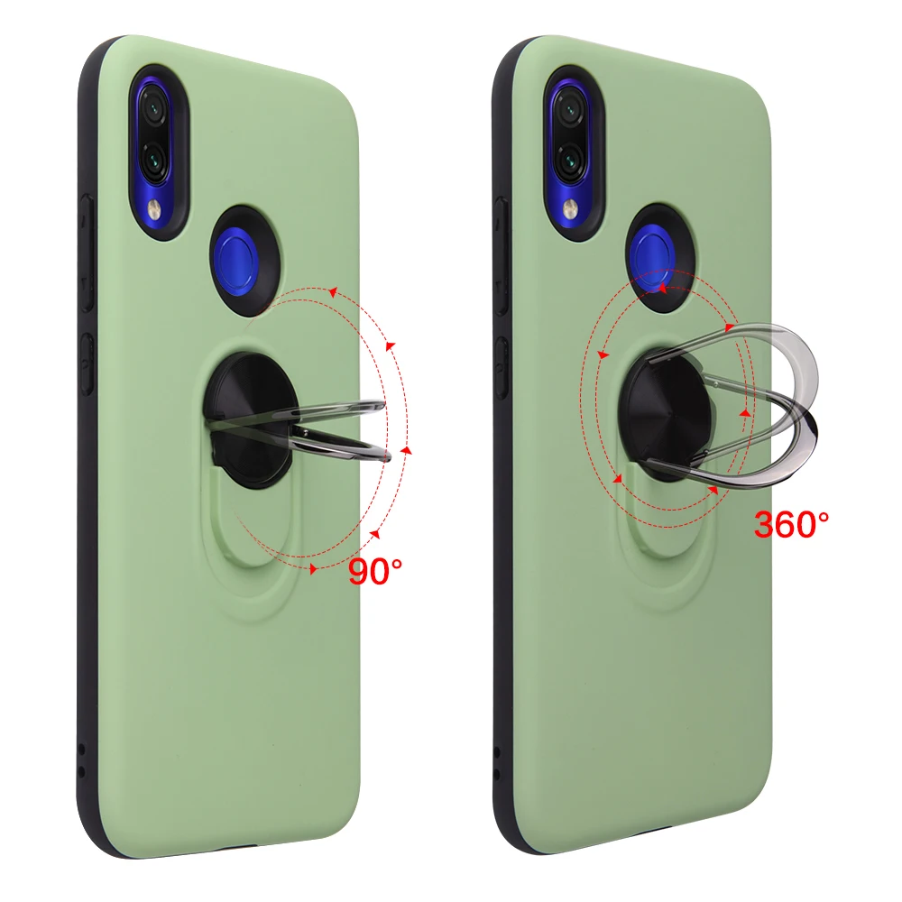 Для спортивной камеры Xiao mi 7A CC9E Red mi 7 Red mi K20 mi NOTE7 прозвона хранения 90 градусов+ кольцо пластина 360 градусов вращение мягкий TPU+ PC чехол sha