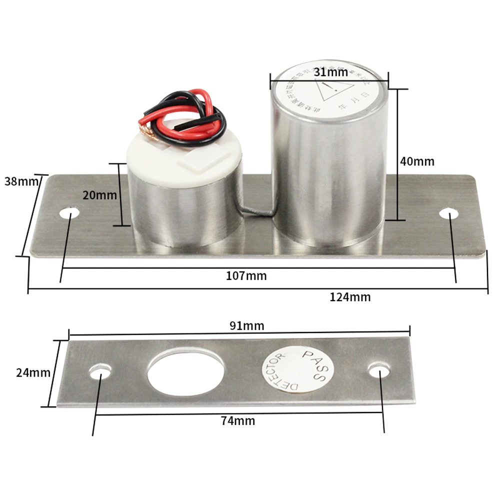 LUCKING DOOR Stainless Steel Mini Electric Bolt Lock DC 12V Solenoid Electric Door Lock Easy to Install