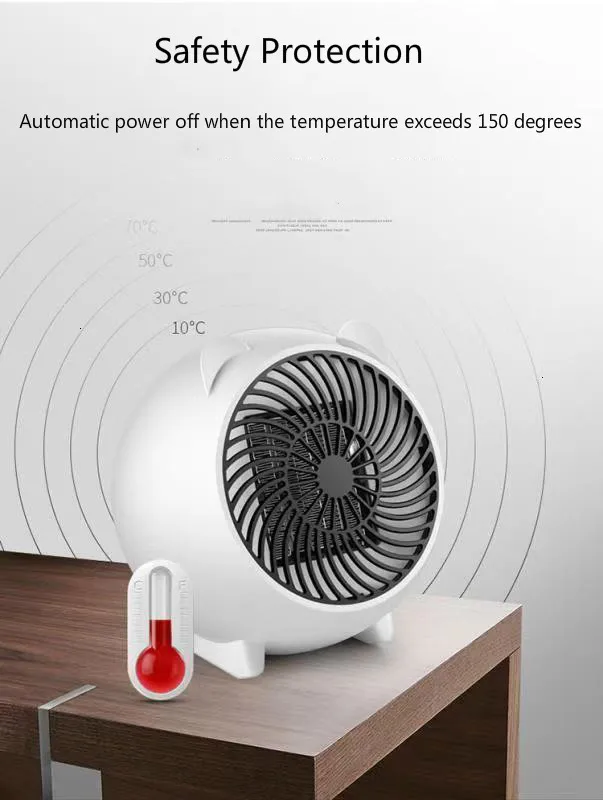 Мини-электрический обогреватель Настольный портативный офисный обогреватель, обогреватель воздуха, маленькая теплая машина для зимы, бесшумный конвектор, удобный обогреватель 500 Вт