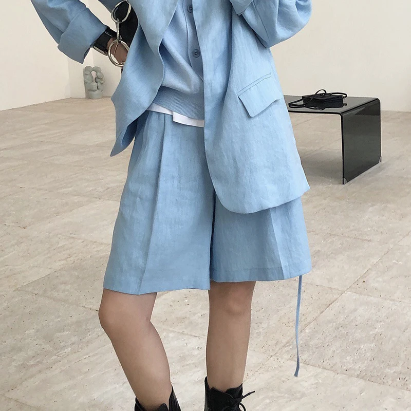 TWOTWINSTYLE Casual Minimalist Wide Leg Pants For Women High Waist Large Size Loose Pants Female 2020 Summer Fashion New Tide