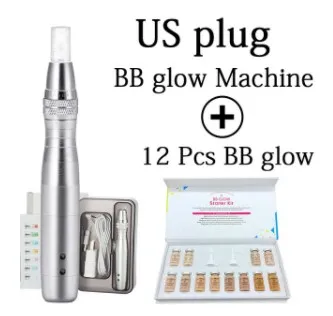 Machine 12 BB glow BB крем, светящаяся ручка, аппарат для лечения, 7 цветов, светильник для мезо, белая осветляющая сыворотка, удаляет прыщи, шрам, уменьшает растяжение, BB крем, светящийся - Цвет: Machine 12 BB glow