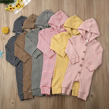 

Newborn Baby Kids Boy Girl Autumn Winter Hooded Romper Jumpsuit Outfits Baby Unisex Clothes Knitted Baby Clothes Roupa De Menina