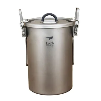 

Keith Ti6300 900ml Multipurpose Titanium Pot Cookware Light-weight Camping Cooker Rice Tools