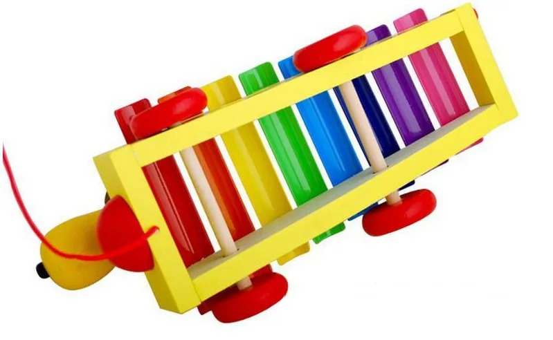 Детская обучающая деревянная ксилофонная музыка, игрушки для детей, Желтая Собака, детские деревянные музыкальные игрушки