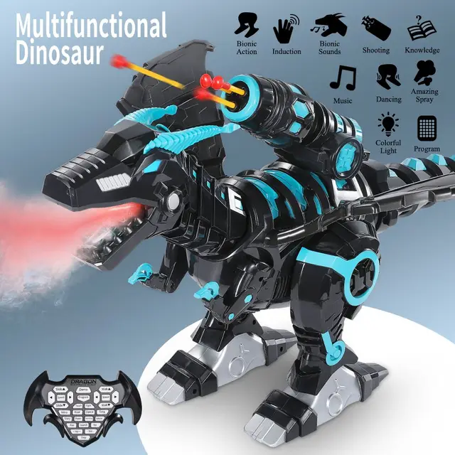 Mist Spray Remote Control Dinosaurs Toys Electric Dinosaur RC Robot Animals Educational Toys for Children Boys Gifts 2