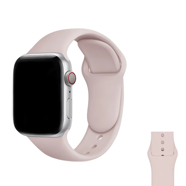 Silicone Strap For Apple Watch Band  7 41mm/45mm Series 6 SE 5 4 42mm/44mm Rubber Wristband iWatch 3 2 1 38/40mm Smart Bracelet 25