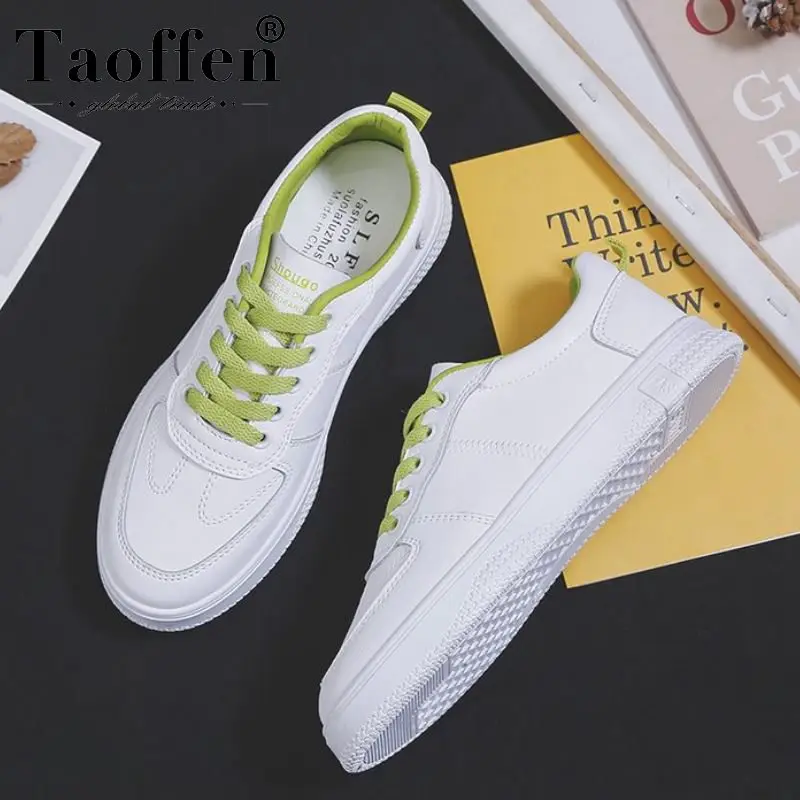 

Taoffen Women Sneakers Daliy Hot Vulcanized Shoes Flat Round Toe Shoes Women Casual Outdoor Vacation Shoes Footwear Size 35-40