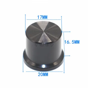 

10 Piece Black plastic knob 17-20mm * 16.5mm Flower shaft 6MM position knob cap Power amplifier volume switch knob cap