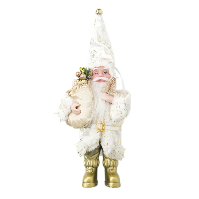 Стоящая Фигурка Санта-Клауса, коллекция рождественских украшений, праздничный подарок, украшение стола, Рождественская кукла с Рождеством - Цвет: A