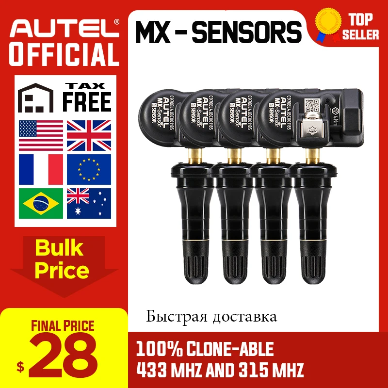 AUTEL TPMS сенсор 433 МГц 315 Mx sensor инструмент ремонта шин автомобильные аксессуары