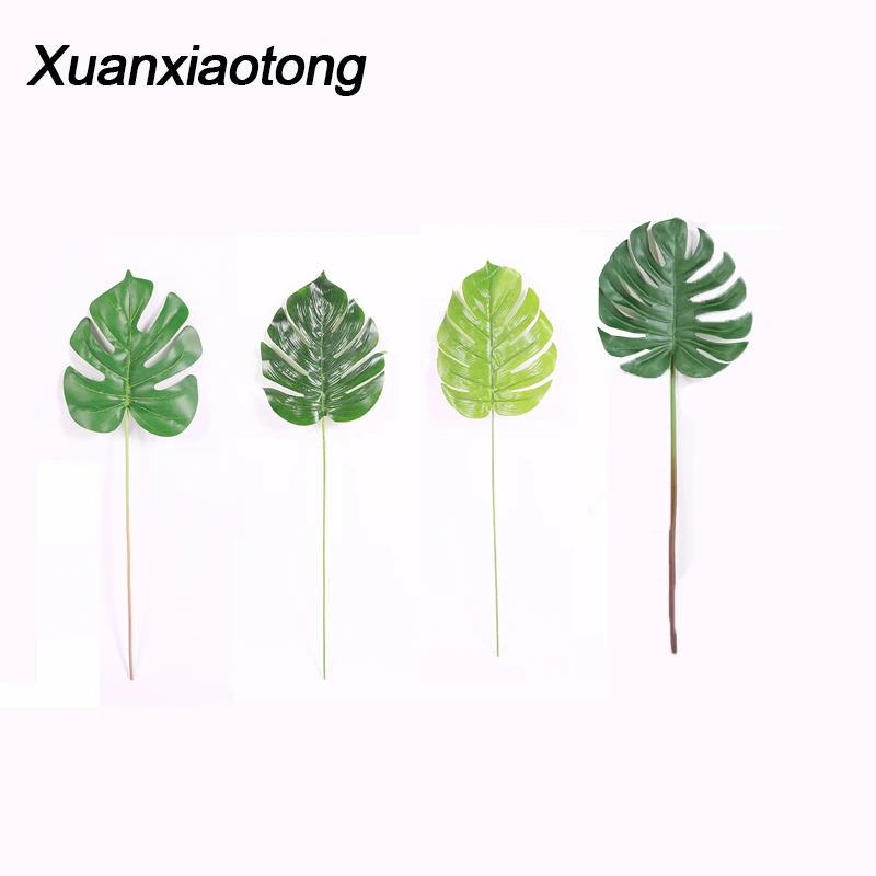 Xuanxiaotong 1 шт. пластиковые искусственные растения листья ветка черепаха лист стены