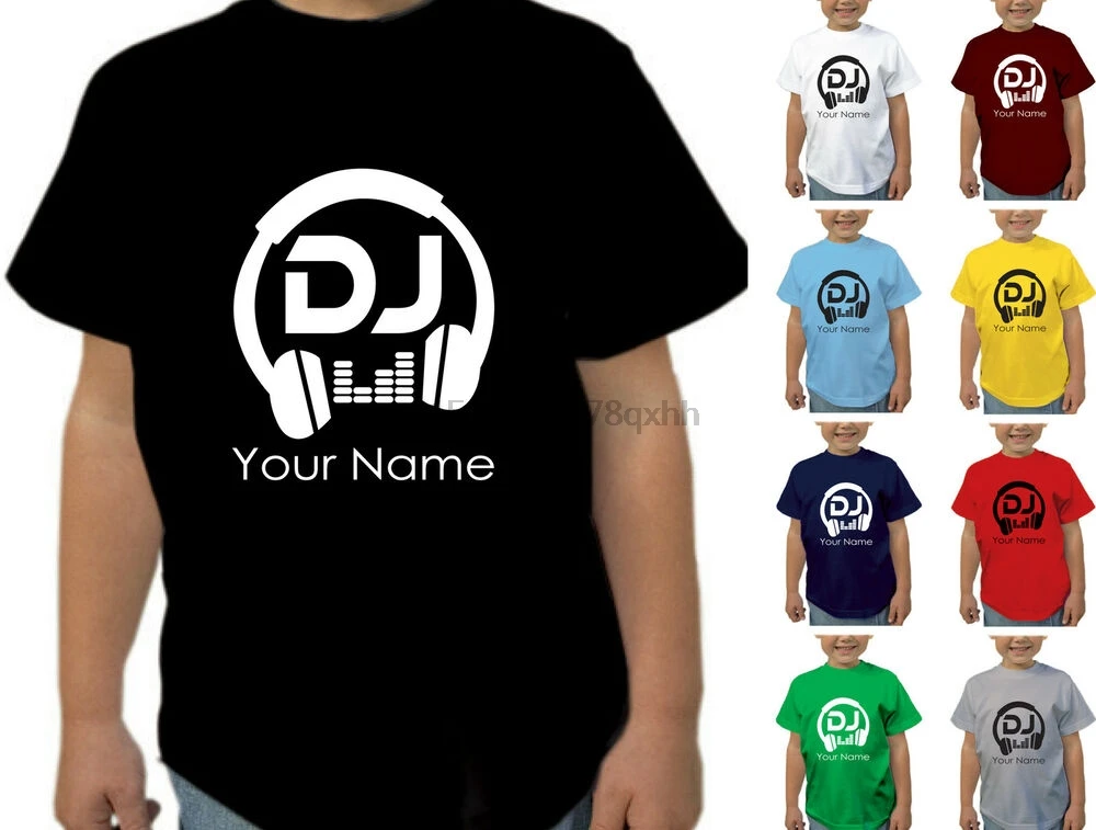 wond filosofie Afstoting Personalised Dj Headphones T-shirt Dj T Shirt Kids Childrens Boys Girls -  Tailor-made T-shirts - AliExpress