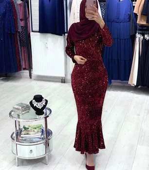 

Short Plus Size Muslim Evening Prom Dresses Dubai 2020 Women's Night Formal Party Gala Dress