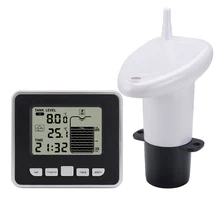 Ultrasone Watertank Niveau Meter Temperatuur Sensor Lage Batterij Vloeibare Diepte Indicator Tijd Alarm Zender Meten