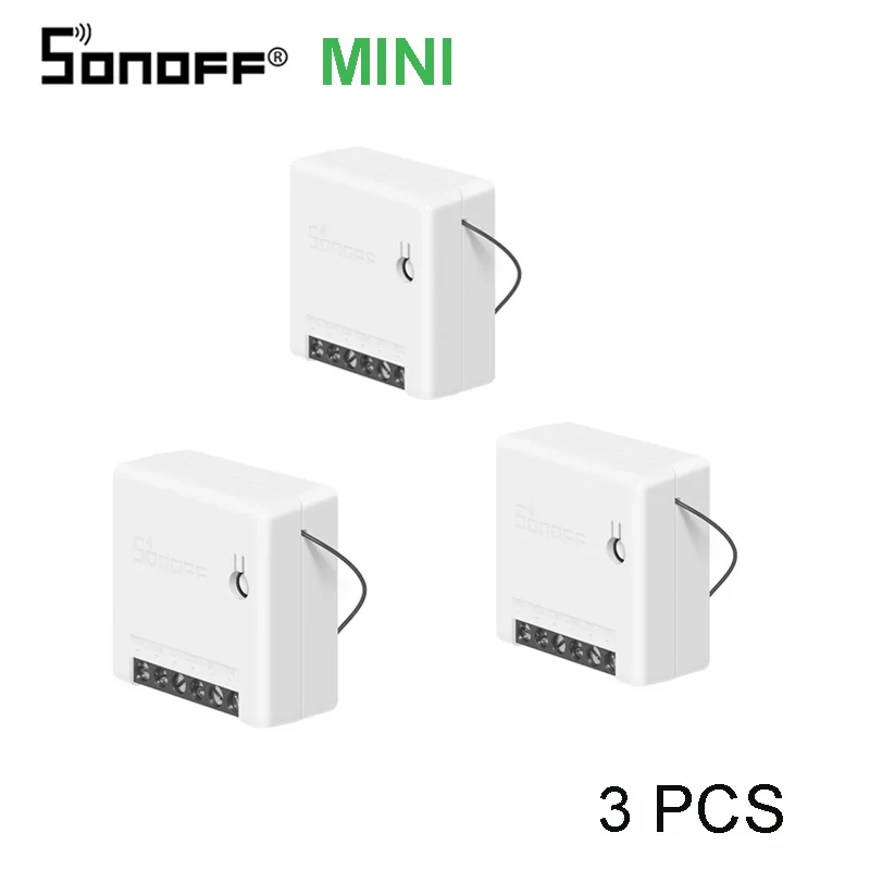 1-10pcsSONOFF Мини Wifi DIY умный коммутатор двухсторонняя проводка модули домашней автоматизации совместимы с eWelink Alexa amazon Google Home - Комплект: Sonoff Mini 3pcs