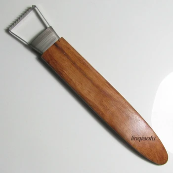 

Large wooden handle scraper Large sculpture clay plastic clay tool Special soft clay tool for art school 28.5cm