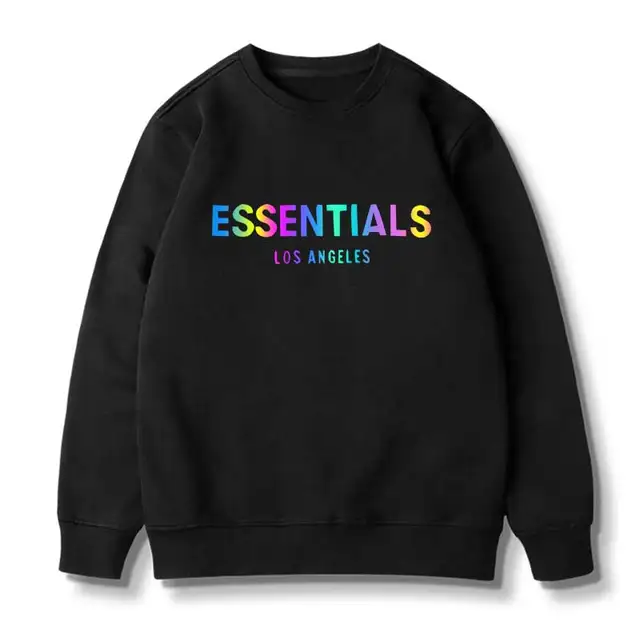 New Rainbow ESSENTIALS Letter Hoodie 1