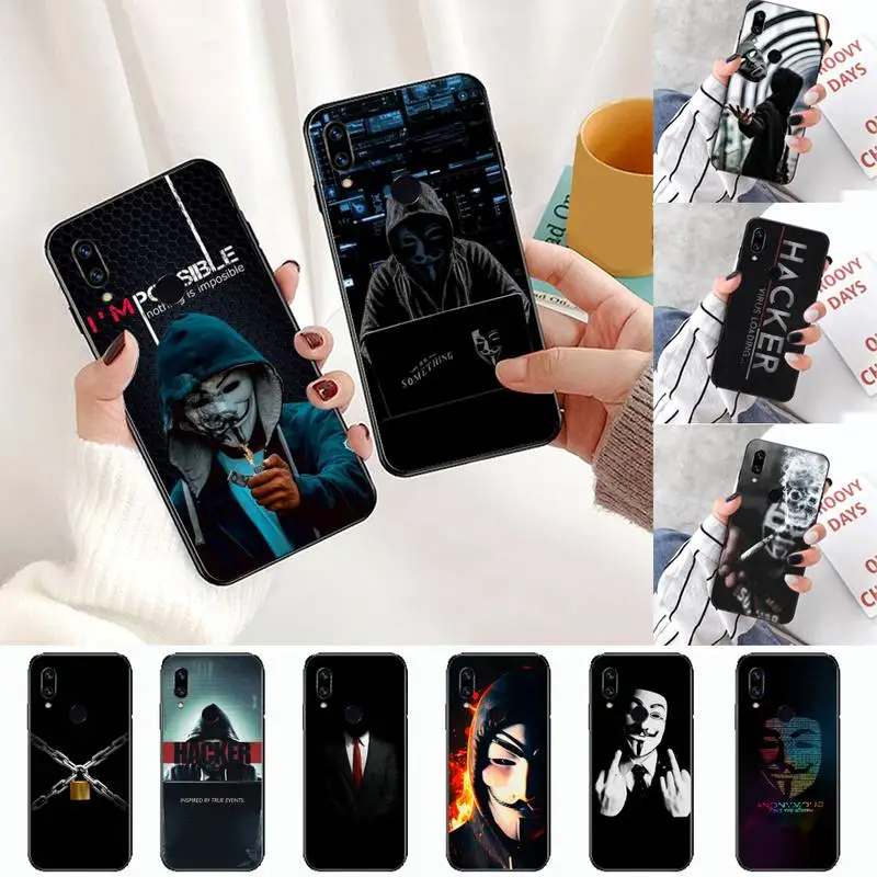 

hacker cool Phone Case For Xiaomi Redmi Note 4 4x 5 6 7 8 pro S2 PLUS 6A PRO