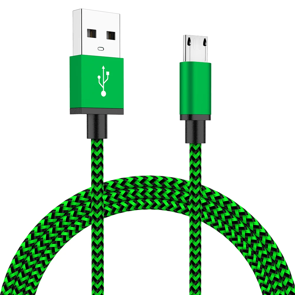 Musttrue Micro USB кабель Быстрый кабель синхронизации данных и зарядки для samsung huawei Xiaomi LG Andriod Microusb Кабели для мобильных телефонов - Цвет: Green