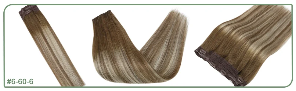 Human Hair Crown Extensions Blonde Hair Extensions Invisible Real Human Hair Double Weft Halo Real Hair Extensions Human Hair