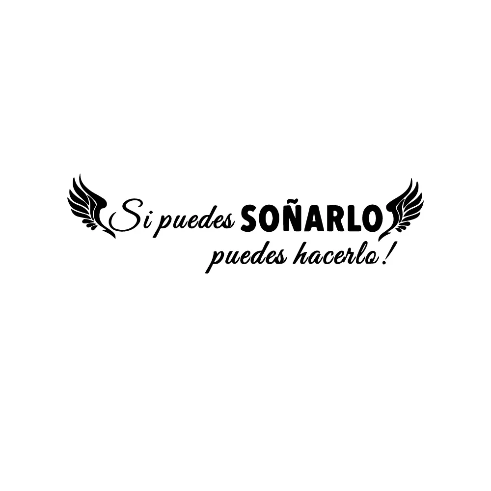 Wall Stickers Spanish Quotes Wall Decals If You Can Dream It You Can Do It Motivational Sentences Vinyl Living Room Home Decor Stickers Y523