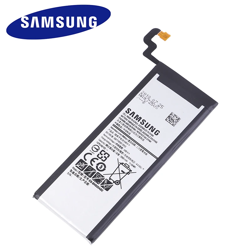 Батарея EB-BN920ABE 3000 мА-ч для samsung Galaxy Note 5 SM-N9208 Note5 N9208 N9200 N920t N920c Аутентичные EB-BN920ABE