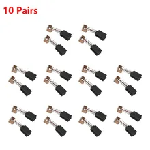 

10Pairs Angle Grinder Carbon Brushes 5x8x12mm Suitable For Black Decker G720 B3 Type1 PF600-B3 Type1 Power Tools