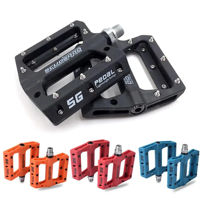 Mountain Bike Pedal MTB Pedals Bicycle Flat Pedals Nylon Fiber MTB Cycling Anti-skid Foot Pedal Sports Accessories