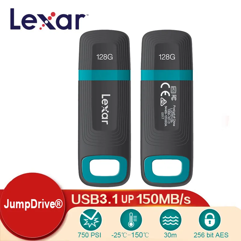 Оригинальный жесткий флэш накопитель Lexar Jumpdrive USB 128 32 ГБ 64 256 бит профессиональная