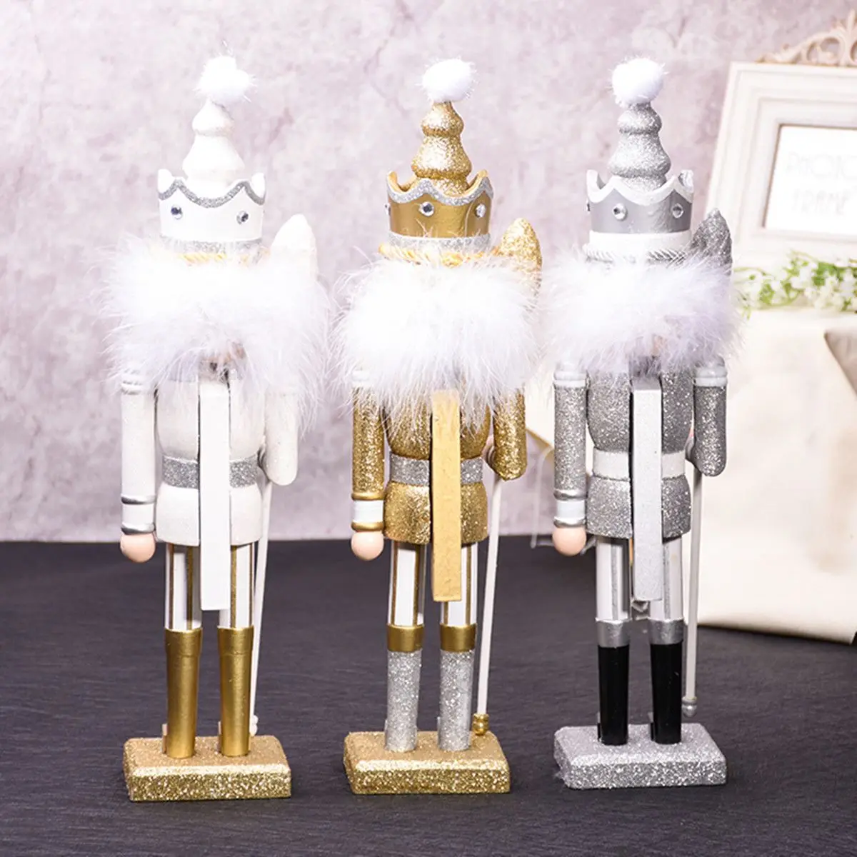 42 см деревянная кукла Щелкунчик винтажное ручной работы Рождественское украшение Рождественские украшения подарки