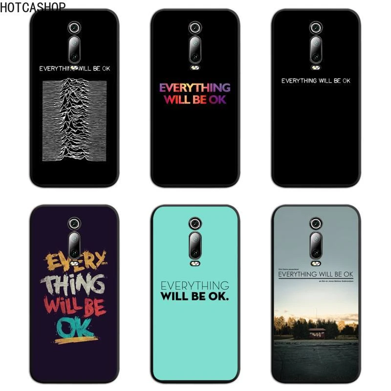 Every Thing Will Be Ok Phone Case For Redmi 9A 9 8A 7 6 6A Note 9 8 8T Pro Max K20 K30 Pro xiaomi leather case handle