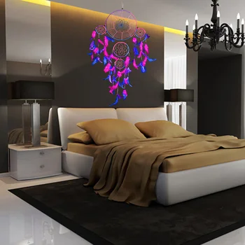 

Colorful Dream Catcher Feather Bead Hanging Decoration Home Decor Girls Birthday Gifts PI669