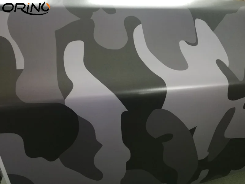 Black Grey Camouflage Vinyl Film Wrap-3