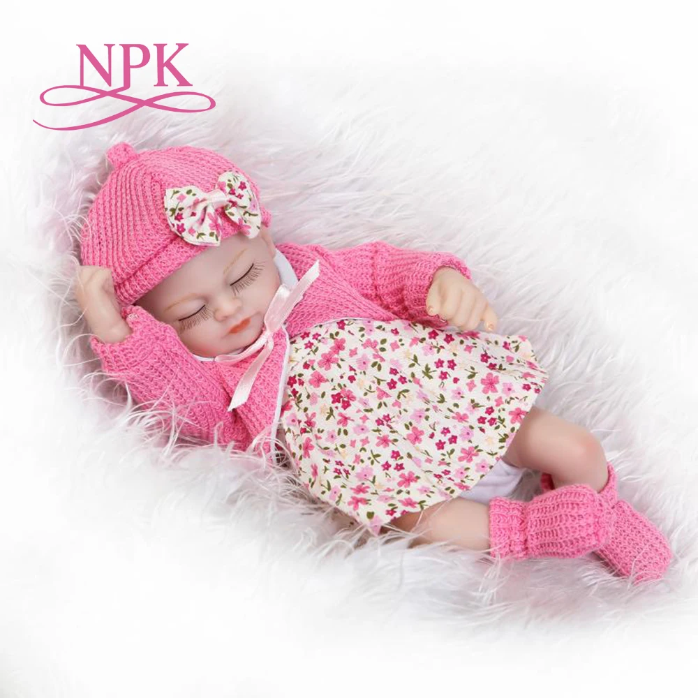 NPK 10 дюймов 27 см миниатюрный preemie Новорожденные кукла мягкая силиконовая