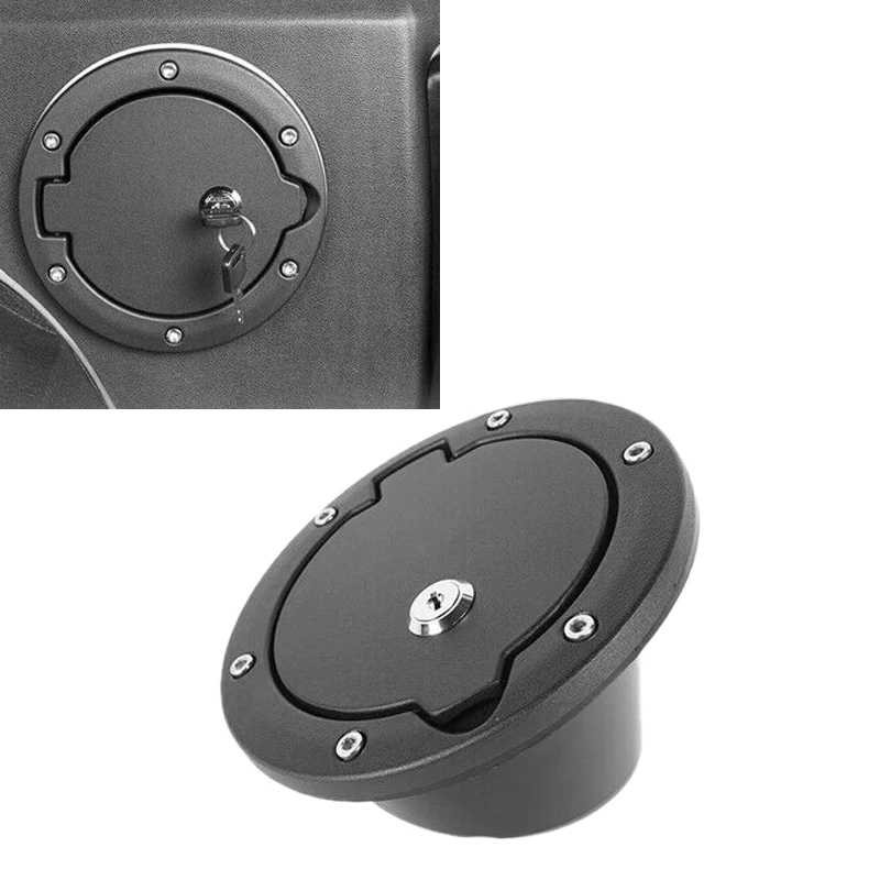For Jeep Wrangler JK 07 18 Car Gas Gasoline Tank Cap Cover with Lock